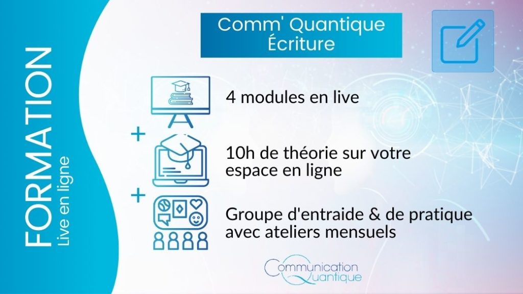 Formation communication Quantique Ecriture, en Live et en digital - Agathe Bourasset